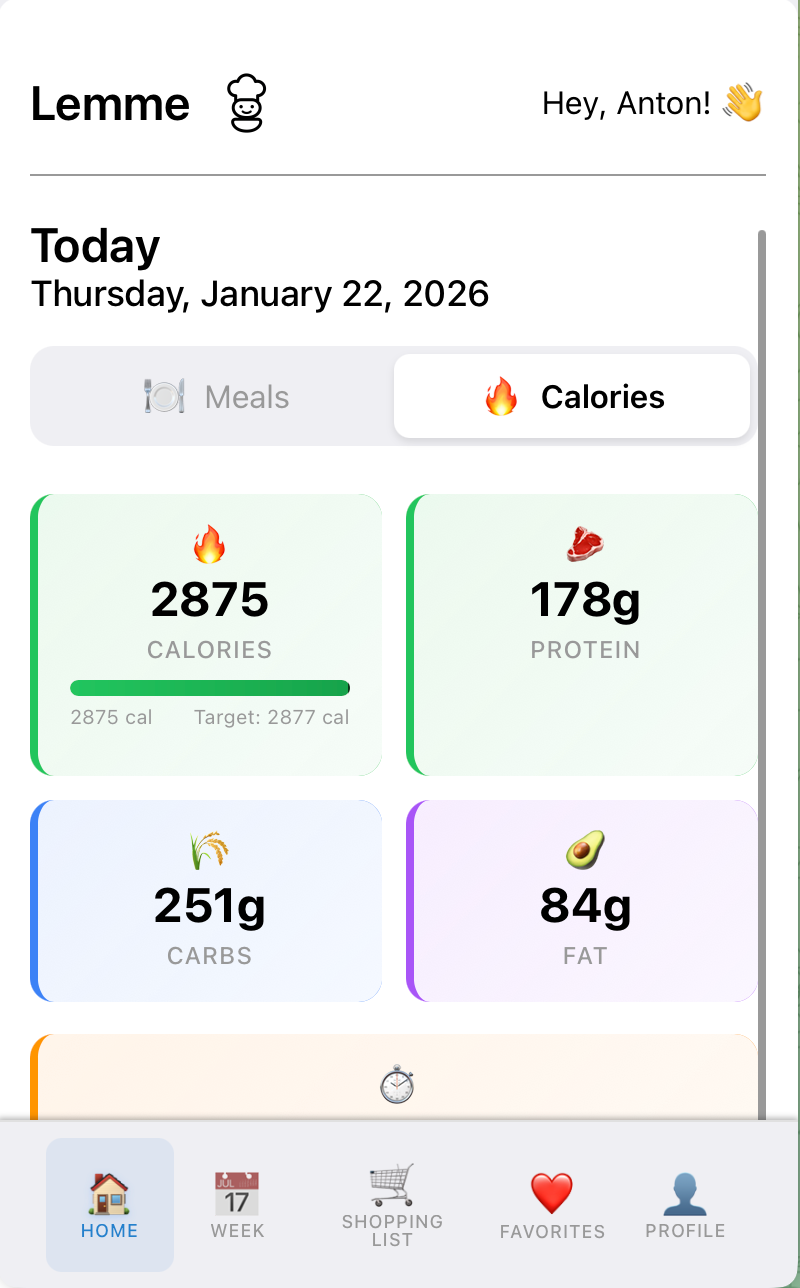 Daily Meal Plan Details